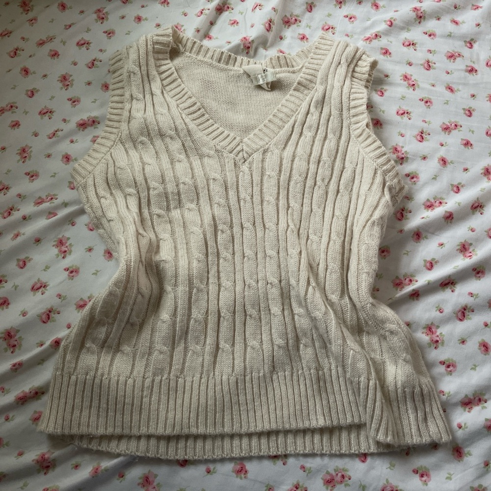 cream sweater vest